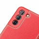 Dux Ducis Samsung Galaxy S21 Plus Yolo Elegant Series Θήκη με Επένδυση Συνθετικού Δέρματος - Red