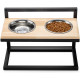 Navaris Dog Bowl Feeding Stand - Ανυψωμένα Μπολ Φαγητού σε Σταντ για Κατοικίδια - 450 ml - Black - 51387.1.02