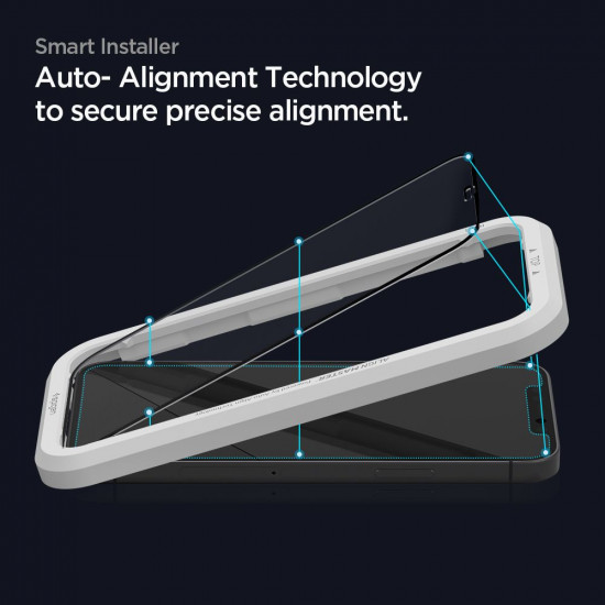 Spigen iPhone 12 Pro Max FC AlignMaster 2.5D Full Screen Case Friendly Tempered Glass Αντιχαρακτικό Γυαλί Οθόνης 9H - 2 Τεμάχια - Black