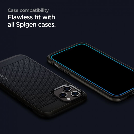 Spigen iPhone 12 Pro Max FC AlignMaster 2.5D Full Screen Case Friendly Tempered Glass Αντιχαρακτικό Γυαλί Οθόνης 9H - 2 Τεμάχια - Black