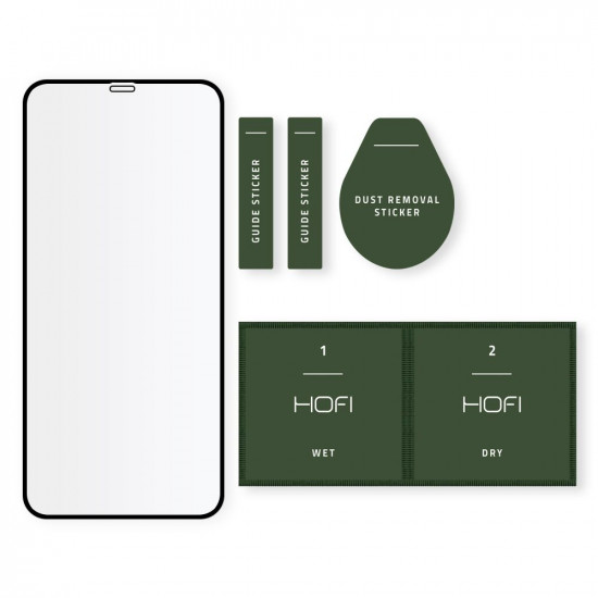 Hofi iPhone 12 / iPhone 12 Pro Full Pro Glass + 0.3mm 2.5D 9H Full Screen Tempered Glass Αντιχαρακτικό Γυαλί Οθόνης - Black