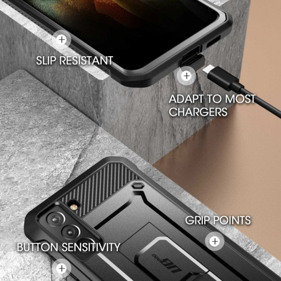 Supcase Samsung Galaxy S21 Unicorn Beetle Pro Σκληρή Θήκη με Stand - Black