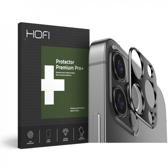 Hofi iPhone 12 Pro Metal Camera Styling Μεταλλικό Προστατευτικό για την Κάμερα - Black