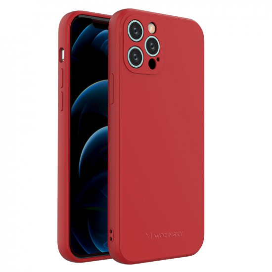 Wozinsky iPhone 12 Pro Color Θήκη Σιλικόνης - Red