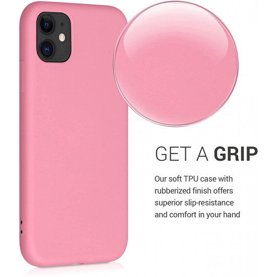 KW iPhone 11 Θήκη Σιλικόνης Rubberized TPU - Bubblegum Pink - 50791.212