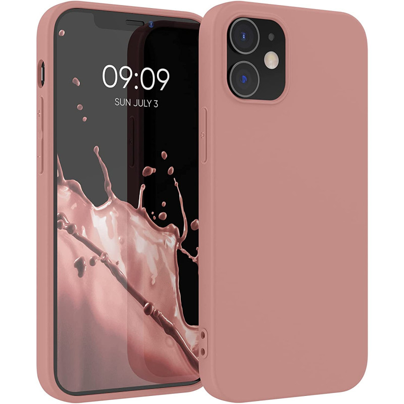 KW iPhone 12 / iPhone 12 Pro Θήκη Σιλικόνης TPU - Rose Tan - 53938.193