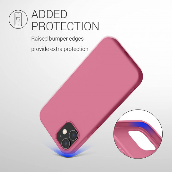 KW iPhone 12 / iPhone 12 Pro Θήκη Σιλικόνης TPU - Bubblegum Pink - 53938.212