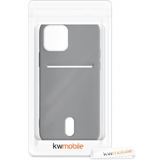 KW iPhone 12 / 12 Pro Θήκη Σιλικόνης TPU - Titanium Grey - 54513.155
