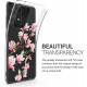KW Samsung Galaxy A52 / A52 5G / A52s 5G Θήκη Σιλικόνης TPU Design Magnolias - Light Pink / White - Διάφανη - 54348.03