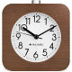 Navaris Αναλογικό Επιτραπέζιο Ρολόι και Ξυπνητήρι - Design Retro Square - Dark Brown - 54264.18.02
