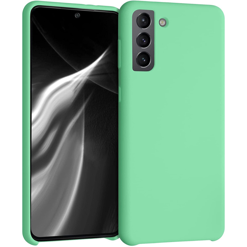 KW Samsung Galaxy S21 Plus Θήκη Σιλικόνης Rubber TPU - Peppermint Green - 54066.147