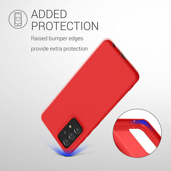 KW Samsung Galaxy A52 / A52 5G / A52s 5G Θήκη Σιλικόνης TPU - Neon Red - 54346.111