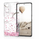 KW Xiaomi Redmi Note 10 Pro Θήκη Σιλικόνης TPU Design Cherry Blossoms - Light Pink / Dark Brown - Διάφανη - 54554.01