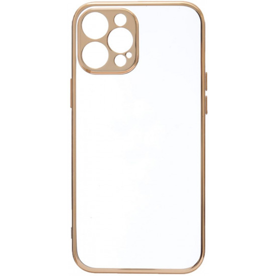 Joyroom iPhone 12 Pro Max Beauty Series TPU Case Λεπτή Θήκη Σιλικόνης - Διάφανη / Gold