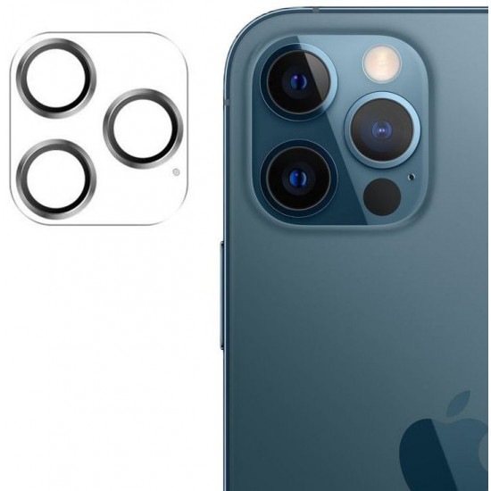 Joyroom iPhone 12 Pro Max Camera Shining Series Lens Αντιχαρακτικό Γυαλί για την Κάμερα - Silver - JR-PF689
