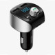 Joyroom Shadow Series JR-CL02 Bluetooth 5.0 FM Transmitter για Αναπαραγωγή Μουσικής / Κλήσεις / Φόρτιση Κινητών στο Αυτοκίνητο 3A 18W - Black