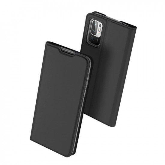 Dux Ducis Xiaomi Redmi Note 10 5G / Poco M3 Pro 5G Flip Stand Case Θήκη Βιβλίο - Black