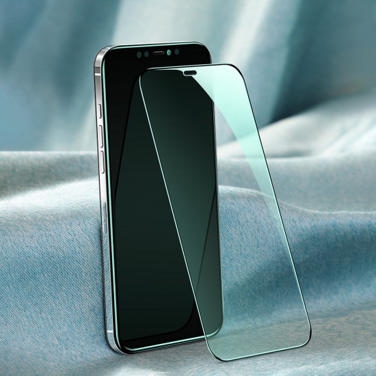 Joyroom iPhone 12 Pro Max Knight Series Anti-Blue Light 2.5D 9H Full Screen Tempered Glass Αντιχαρακτικό Γυαλί Οθόνης - Black - JR-PF600