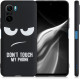 KW Xiaomi Poco F3 / Mi 11i Θήκη Σιλικόνης TPU Design Don't Touch My Phone - Black / White - 54659.01