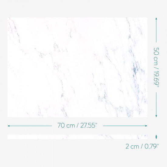 Navaris Μαγνητικός Πίνακας Ανακοινώσεων - 70 x 50 cm - White Marble - 49996.04