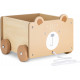Navaris Toy Box Storage for Toys with Wheels - Παιδικό Κουτί Αποθήκευσης Παιχνιδιών με Ρόδες - Brown - 51163.03