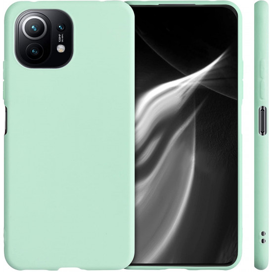 KW Xiaomi Mi 11 Lite / Mi 11 Lite 5G Θήκη Σιλικόνης TPU - Mint Green Matte - 54726.50
