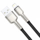 Baseus Cafule Metal Cable Lightning 2.4A - Καλώδιο Δεδομένων και Φόρτισης Lightning 2M - Black / Gold - CALJK-B01