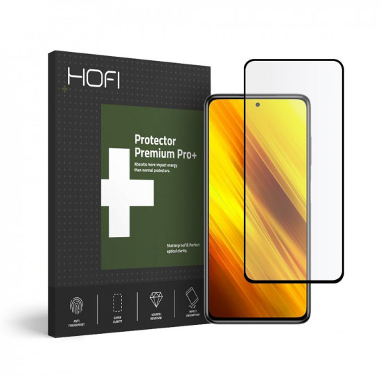 Hofi Xiaomi Poco X3 NFC / X3 Pro Full Pro Glass + 0.3mm 2.5D 9H Full Screen Tempered Glass Αντιχαρακτικό Γυαλί Οθόνης - Black