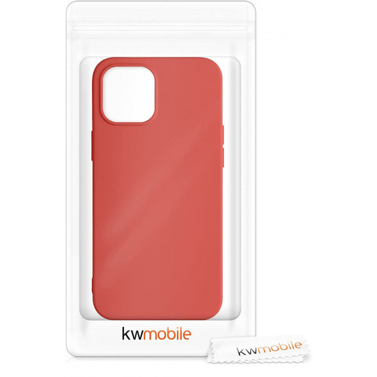 KW iPhone 12 Pro Max Θήκη Σιλικόνης Rubberized TPU - Tangerine Tango - 52714.218