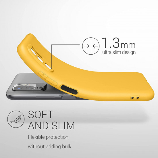 KW Xiaomi Redmi Note 10 5G Θήκη Σιλικόνης TPU - Honey Yellow - 54947.143