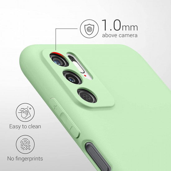 KW Xiaomi Redmi Note 10 5G Θήκη Σιλικόνης TPU - Matte Mint Green - 54947.50