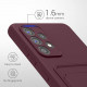 KW Samsung Galaxy A52 / A52 5G / A52s 5G Θήκη Σιλικόνης TPU με Υποδοχή για Κάρτα - Tawny Red - 55083.190