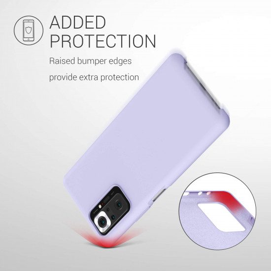 KW Xiaomi Redmi Note 10 Pro Θήκη Σιλικόνης Rubber TPU - Pastel Lavender - 54553.139