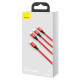 Baseus Rapid 3in1 Καλώδιο Φόρτισης Type-C 20W 1.5m - Micro USB / Lightning / Type-C - Red - CAMLT-SC09