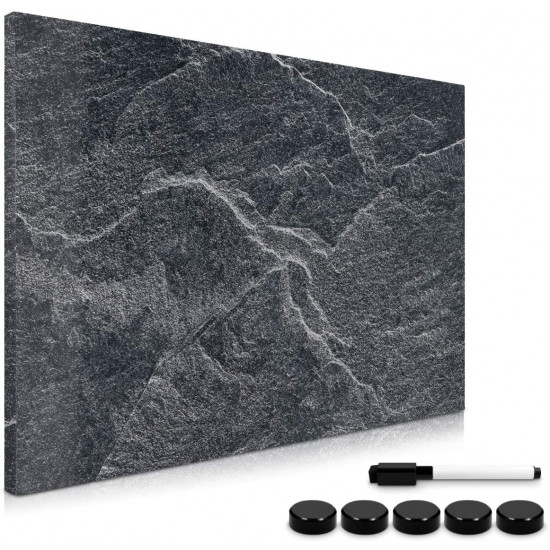 Navaris Μαγνητικός Πίνακας Ανακοινώσεων - 60 x 40 cm - Black Stone - 45365.06