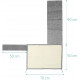 Navaris Scratch Carpet for Side of Sofa Προστατευτικό Καναπέ από Γρατζουνιές Γάτας - Αριστερή Πλευρά - 50 x 70 cm - Light Grey - 47363.02.25