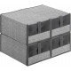 Navaris Σετ με 4 Υφασμάτινα Κουτιά Αποθήκευσης Παπουτσιών - Grey - 53853.01.04