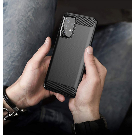 OEM Samsung Galaxy A52 / A52 5G / A52s 5G Θήκη Rugged Carbon TPU - Black
