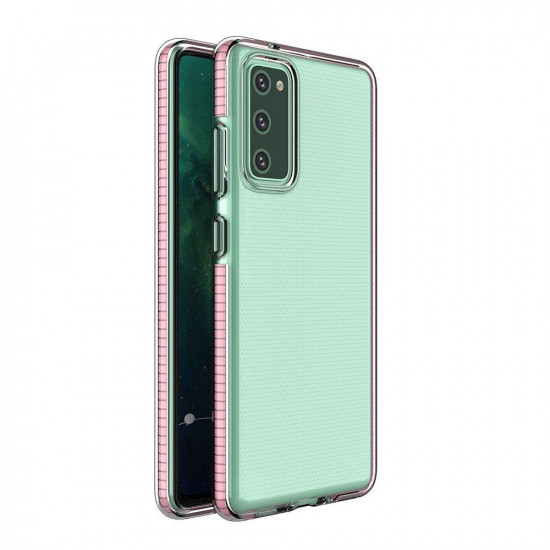 OEM Samsung Galaxy A02s Spring Case Λεπτή Θήκη Σιλικόνης - Διάφανη - Light Pink