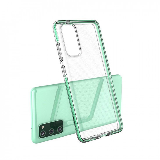 OEM Samsung Galaxy A02s Spring Case Λεπτή Θήκη Σιλικόνης - Διάφανη - Mint