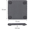 Relaxdays 8 Σουβέρ από Σχιστόλιθο για Ποτήρια - Grey - 4052025241346