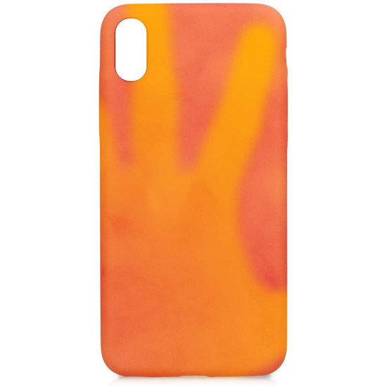 KW iPhone XS Max Θήκη TPU που Αλλάζει χρώμα με την Θερμότητα - Red - 48671.09