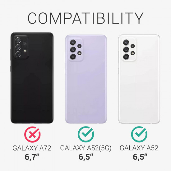 KW Samsung Galaxy A52 / A52 5G / A52s 5G Θήκη Σιλικόνης Design Carbon - Black - 55252.01