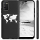 KW Samsung Galaxy A02s Θήκη Σιλικόνης TPU Design Travel Outline - Black / White - 54047.02