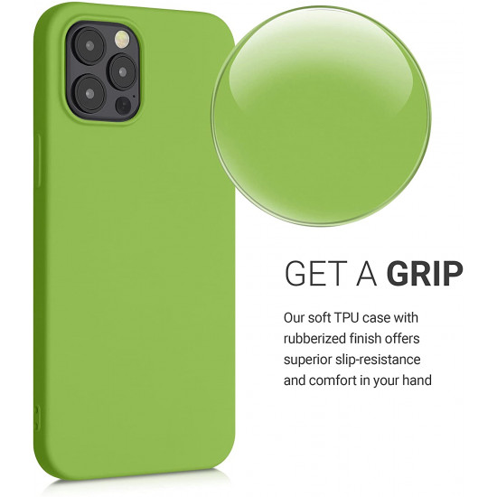 KW iPhone 12 Pro Max Θήκη Σιλικόνης Rubberized TPU - Green Pepper - 52714.220