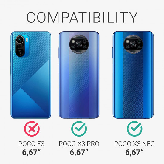 KW Xiaomi Poco X3 NFC / X3 Pro Θήκη Σιλικόνης TPU Design Two Colors - Pink / Blue / Διάφανη - 53485.01