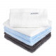 Navaris Bamboo Wash Cloths Pack of 6 Σετ με 6 Πετσέτες από Bamboo - 25 x 25 cm - White / Light Blue / Black - 48734.23.06