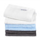 Navaris Bamboo Wash Cloths Pack of 6 Σετ με 6 Πετσέτες από Bamboo - 25 x 25 cm - White / Light Blue / Black - 48734.23.06
