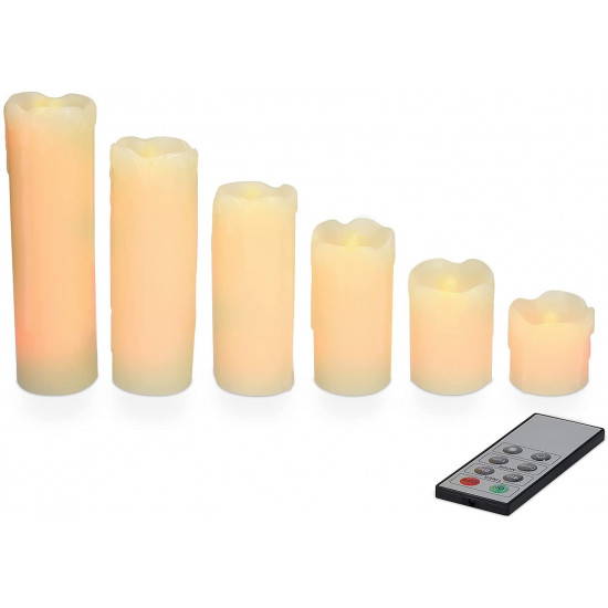 Navaris LED Candles Set 6 Κεριά με Φωτισμό Led και Τηλεχειριστήριο - Warm White - 48772.06.06
