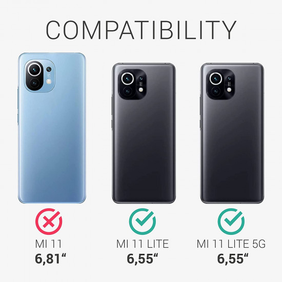 KW Xiaomi Mi 11 Lite / Mi 11 Lite 5G Θήκη Σιλικόνης TPU - Metallic Blue - 54727.64